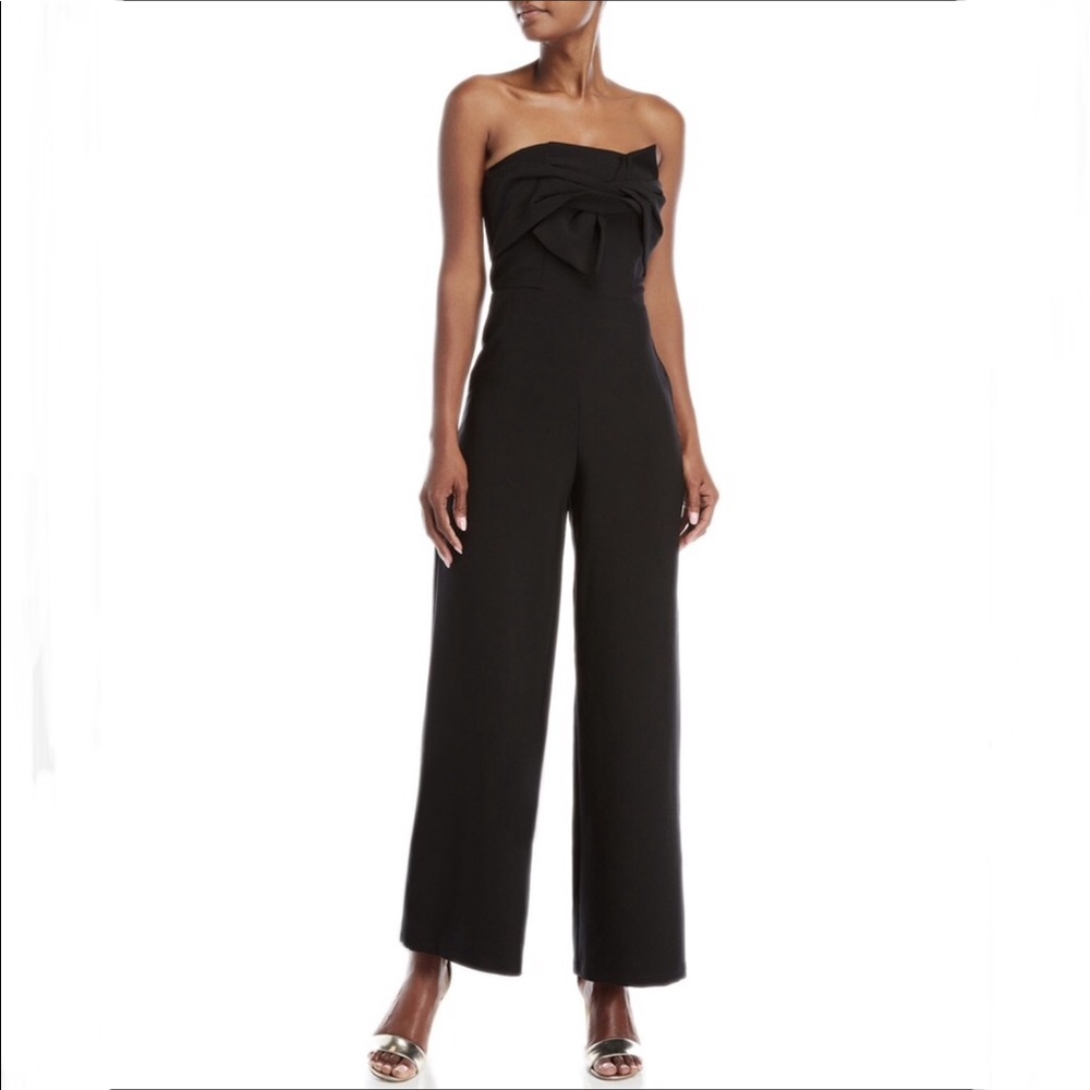 DO + BE Tie Knot Strapless Tailored Jumpsuit - Picture 1 of 10